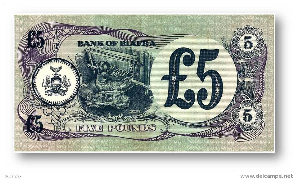 BIAFRA - 5 Pounds ND ( 1968 - 69 ) Pick 6.a Serie WB - With Serial # - ( Nigeria ) Africa - Andere - Afrika
