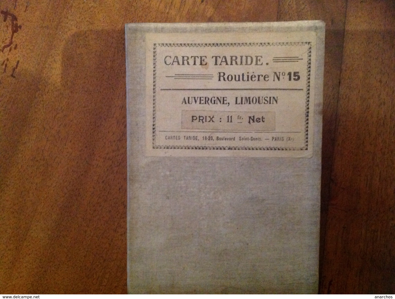 Carte Routière TARIDE N° 15 Auvergne Limousin - Cartes Routières