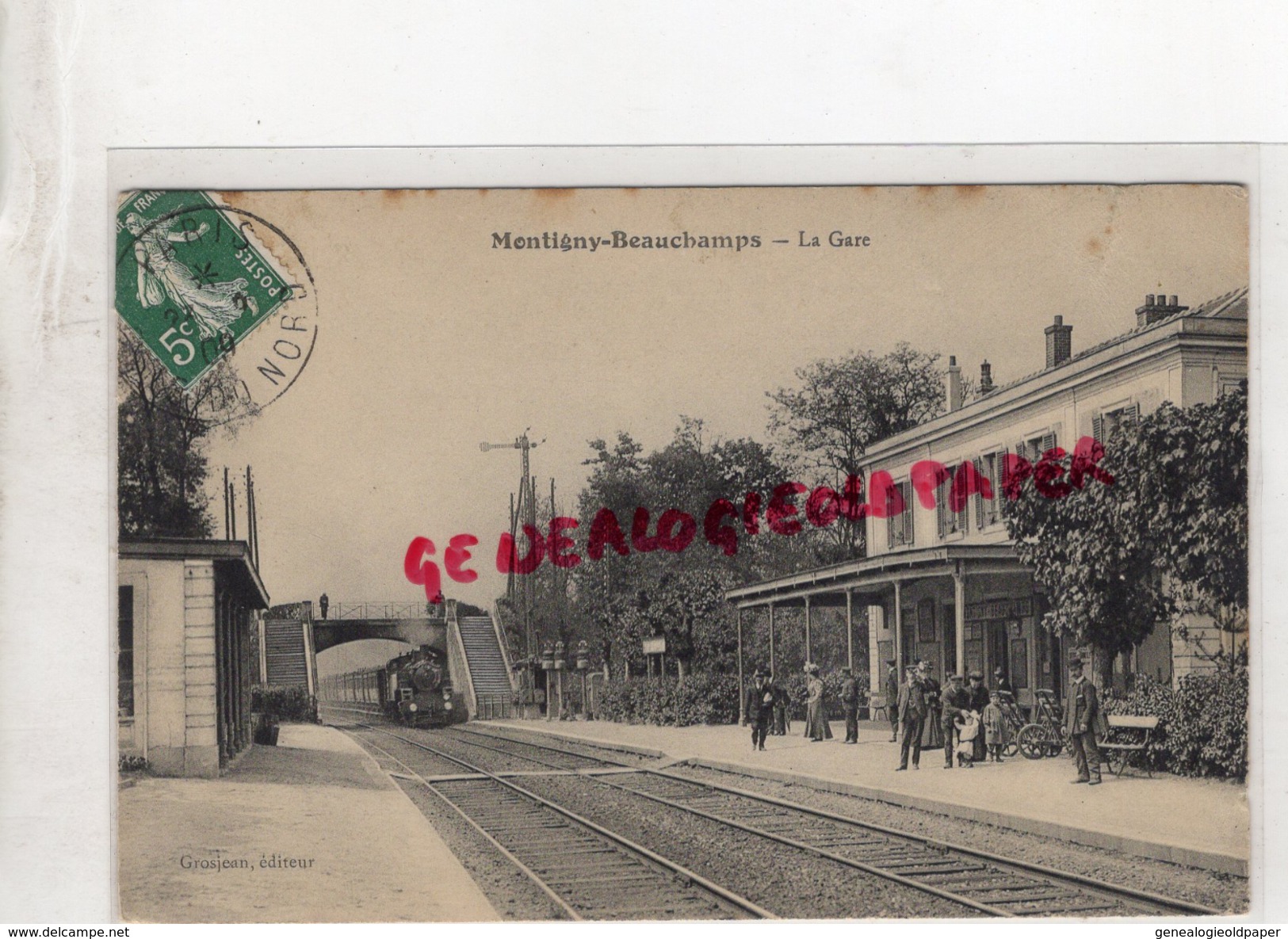 95 - MONTIGNY BEAUCHAMPS - LA GARE  1909 - Montigny Les Cormeilles