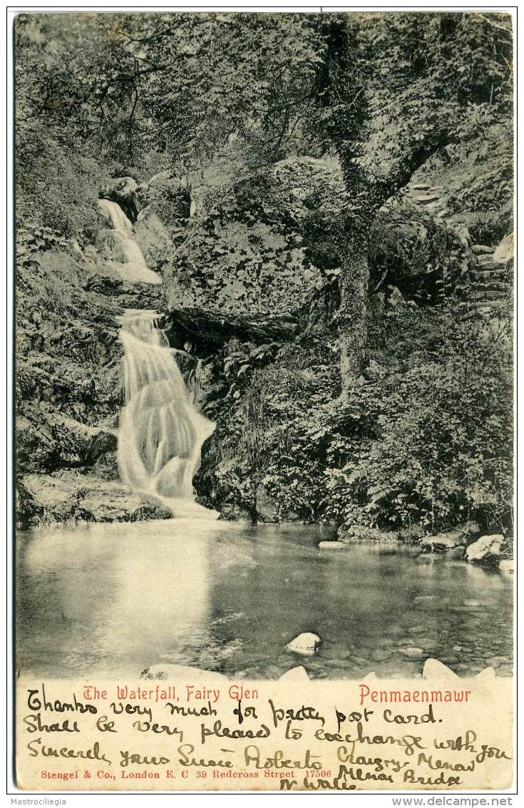 REGNO UNITO  GALLES  PENMAENMAWR  The Waterfall  Fairy Glen - Caernarvonshire