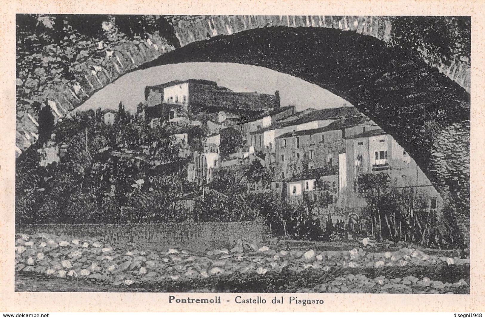 06518 "PONTREMOLI (MS) - CASTELLO DEL PIAGNARO" CART. ILL. ORIG. NON SPEDITA. - Altri & Non Classificati