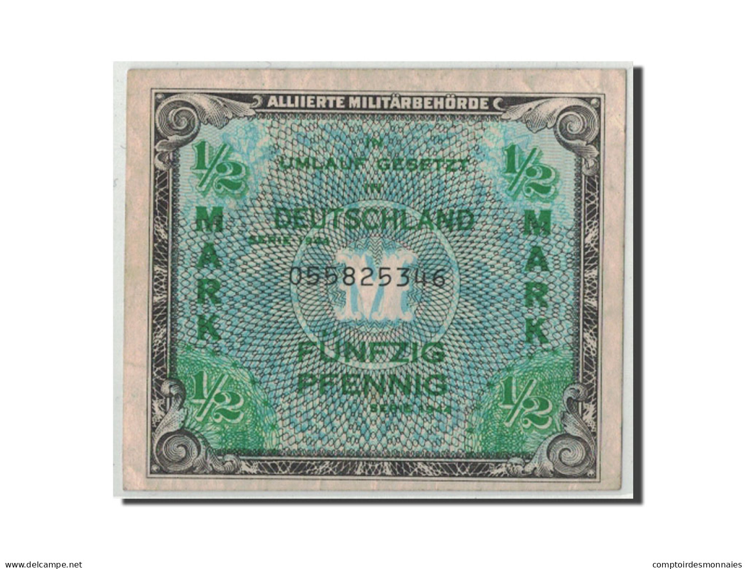 Billet, Allemagne, 1/2 Mark, 1944, KM:191a, TB - 1/2 Mark