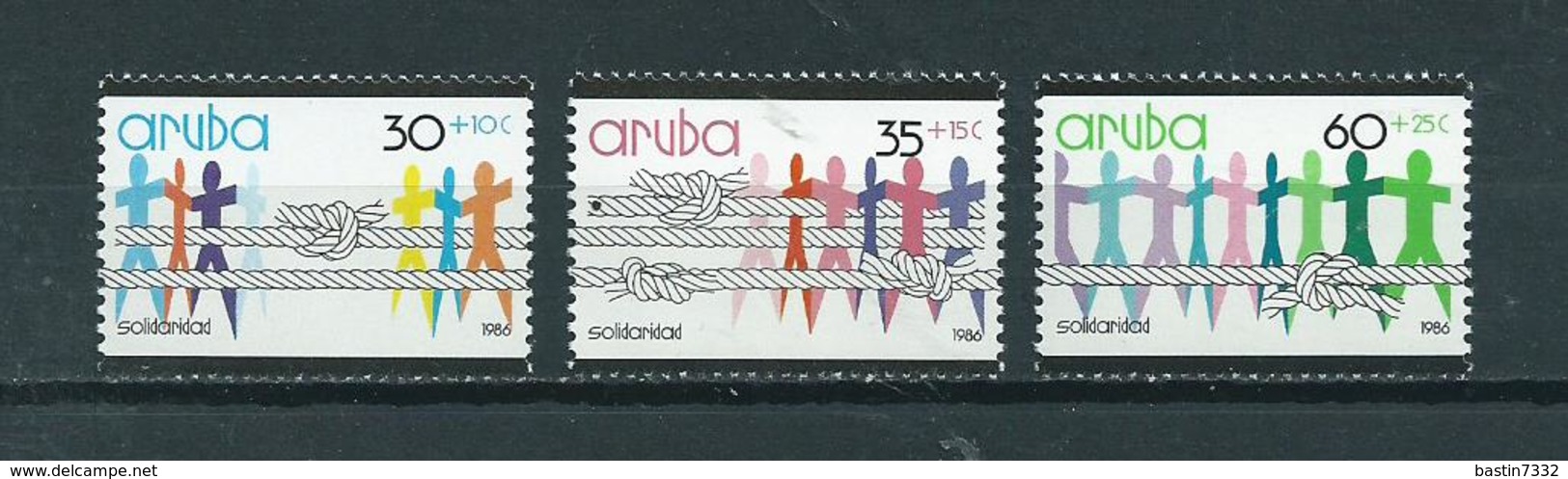 1986 Aruba Complete Set Solidarity MNH/Postfris/Neuf Sans Charniere - Curaçao, Nederlandse Antillen, Aruba