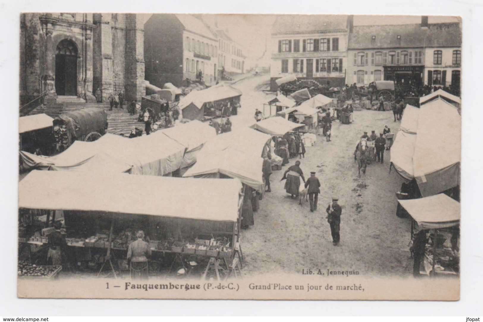 62 PAS DE CALAIS - FAUQUEMBERGUE Grand'place Un Jour De Marché - Fauquembergues