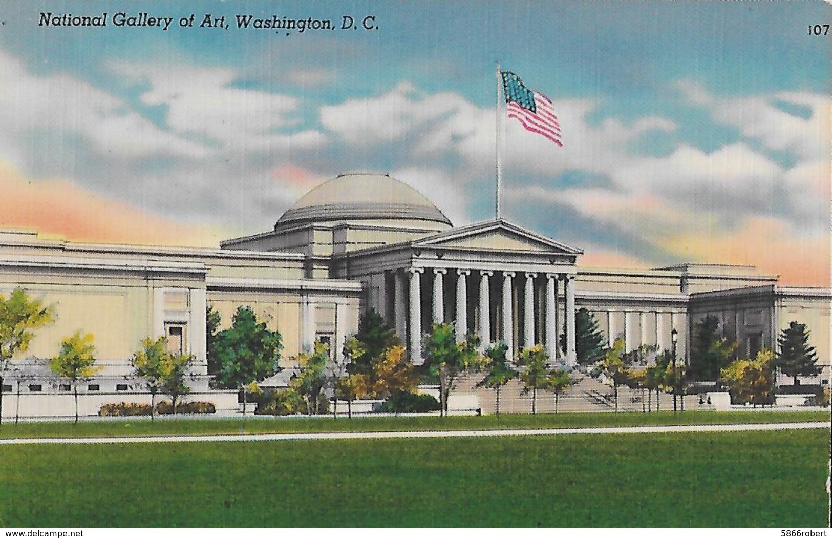 CARTE POSTALE ORIGINALE ANCIENNE N° 107 COULEUR : NATIONAL GALLERY OF ART  WASHINGTON , D.C.  ETATS UNIS ; USA - Washington DC
