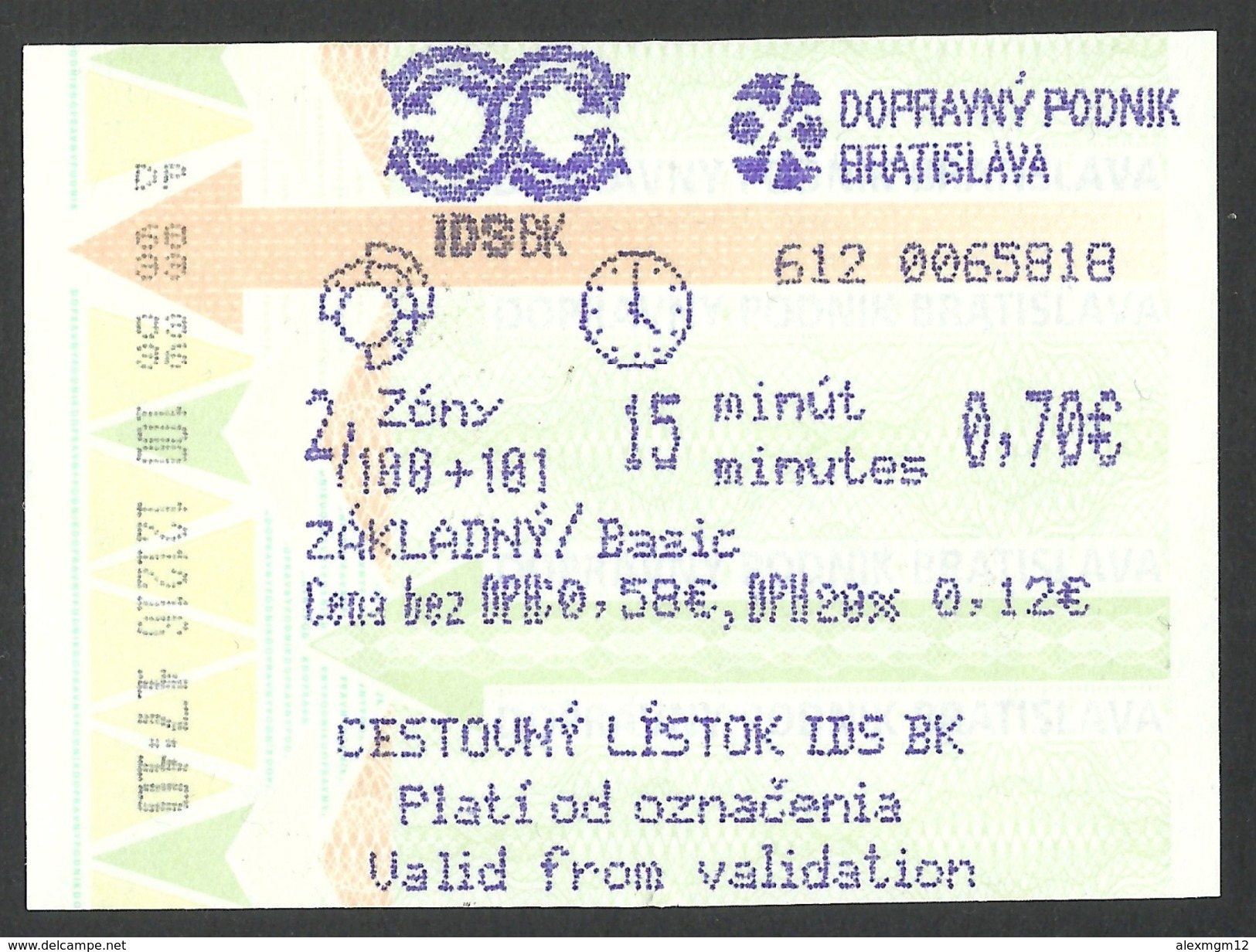 Slovakia., Bratislava, Bus Ticket, Used. - Europa