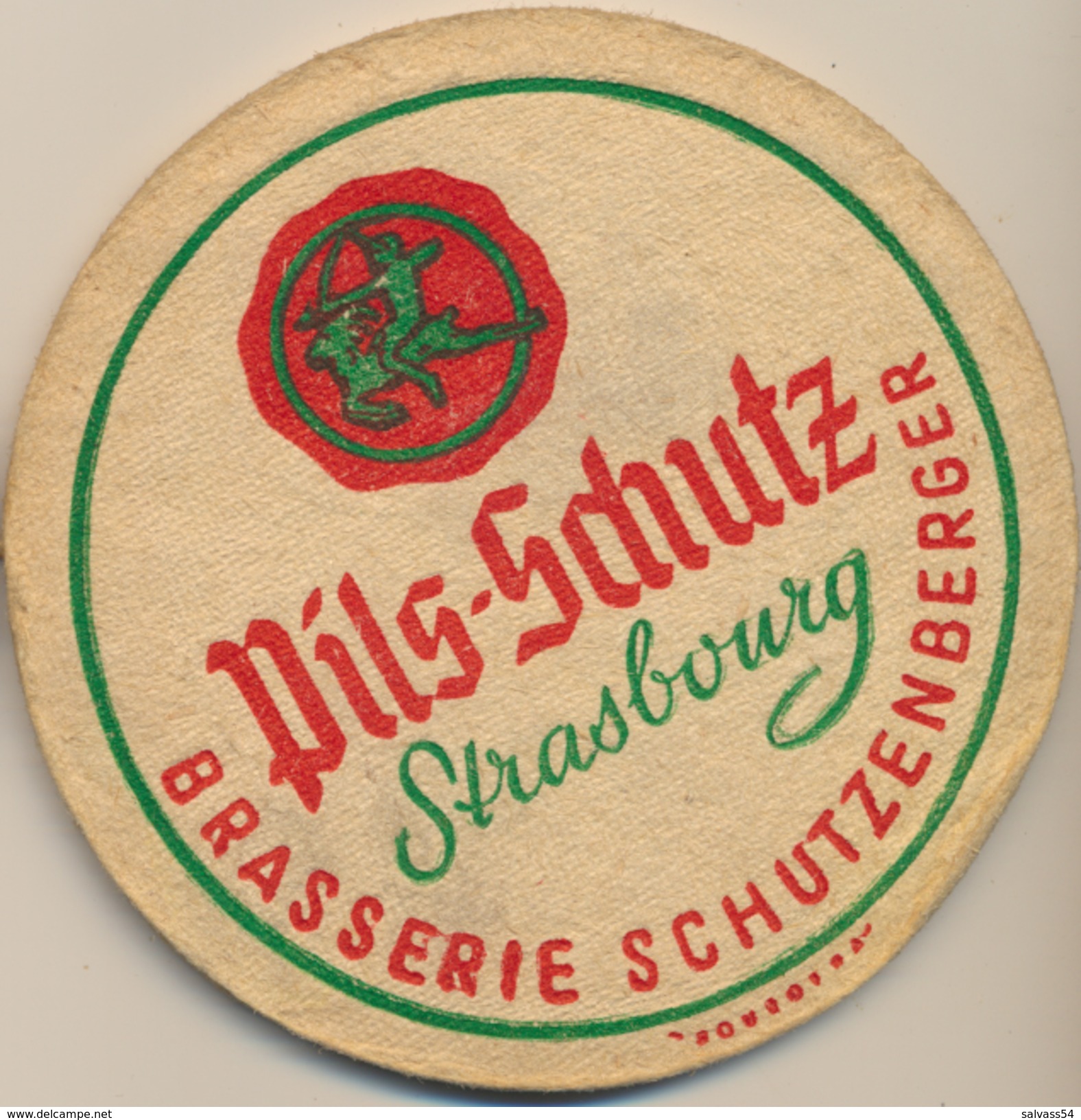 1 Sous-Bock Ancien épais  PILS-SCHUTZ : Brasserie SCHUTZENBERGER - Strasbourg - Schiltigheim - Sous-bocks