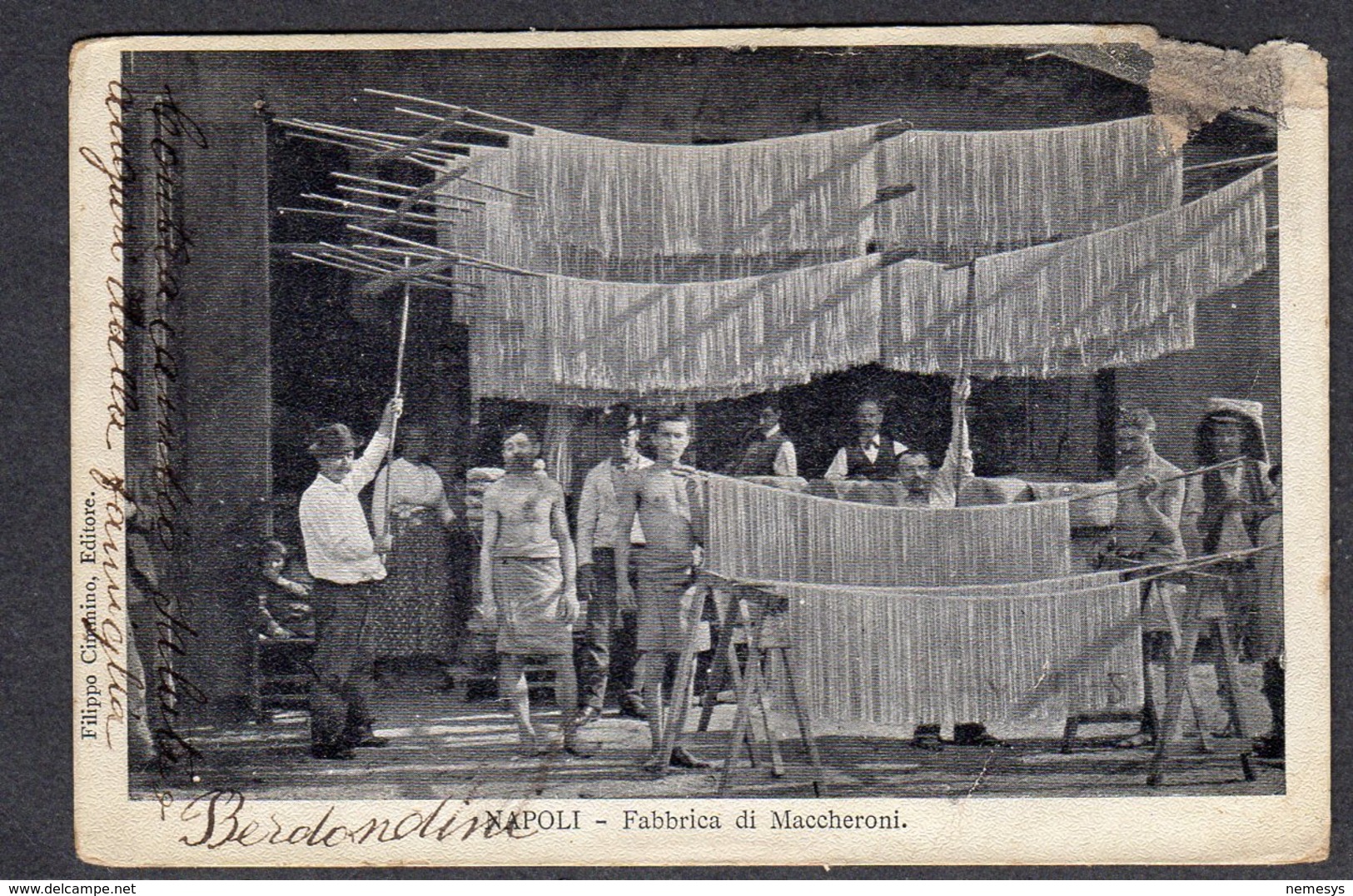 1916 NAPOLI FABBRICA DI MACCHERONI FP V SEE 2 SCANS DIFETTI - Napoli
