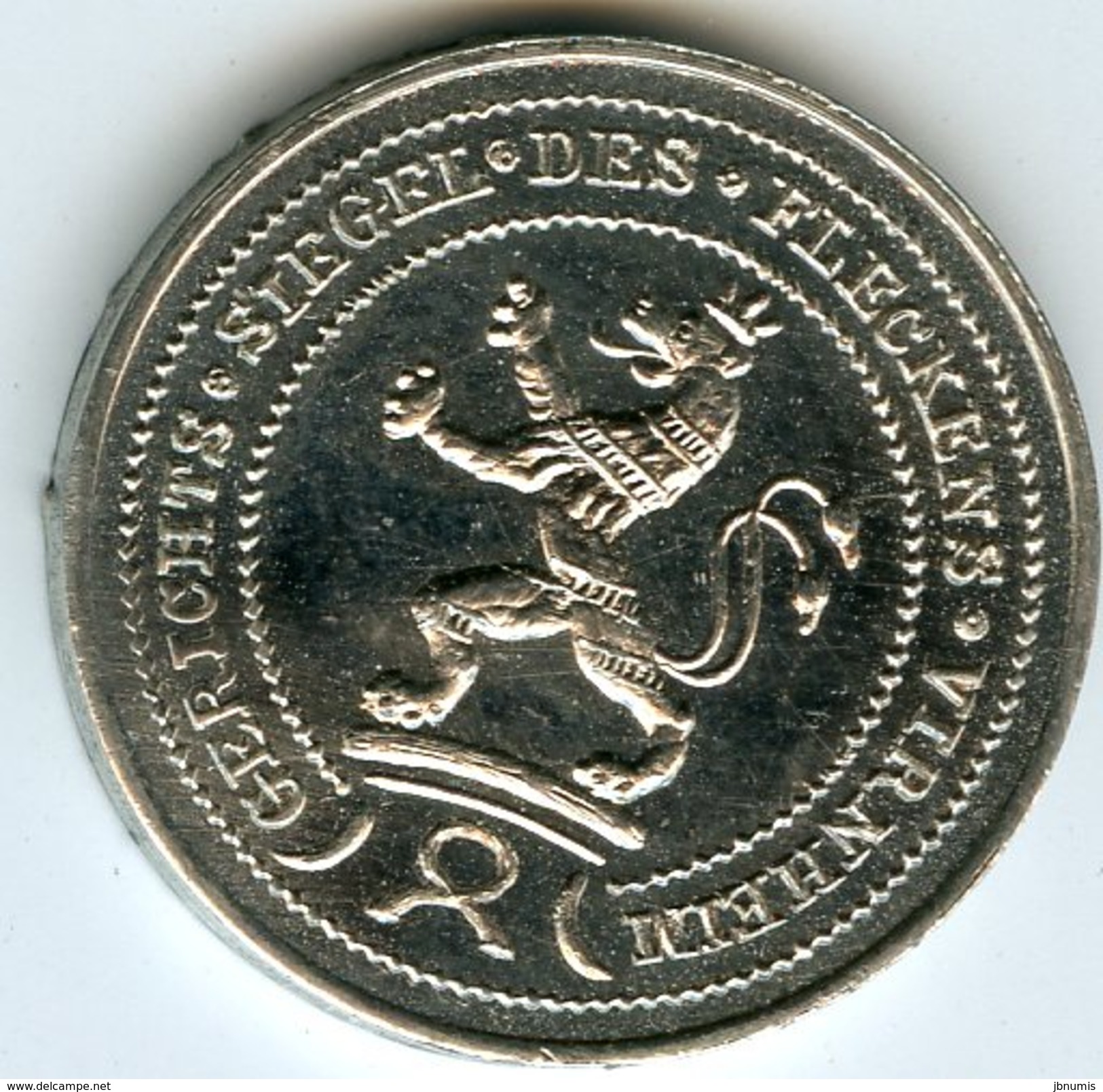 Médaille Jeton Allemagne Germany Dresdner Bank 1977 Lion - Profesionales/De Sociedad