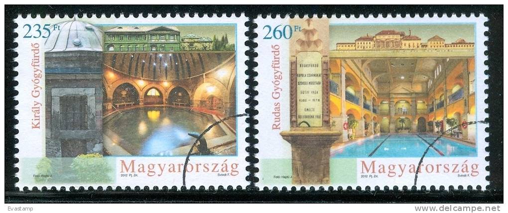 HUNGARY-2012.SPECIMEN -  Hungarian Spas - Thermal Bath Cpl.set - Used Stamps