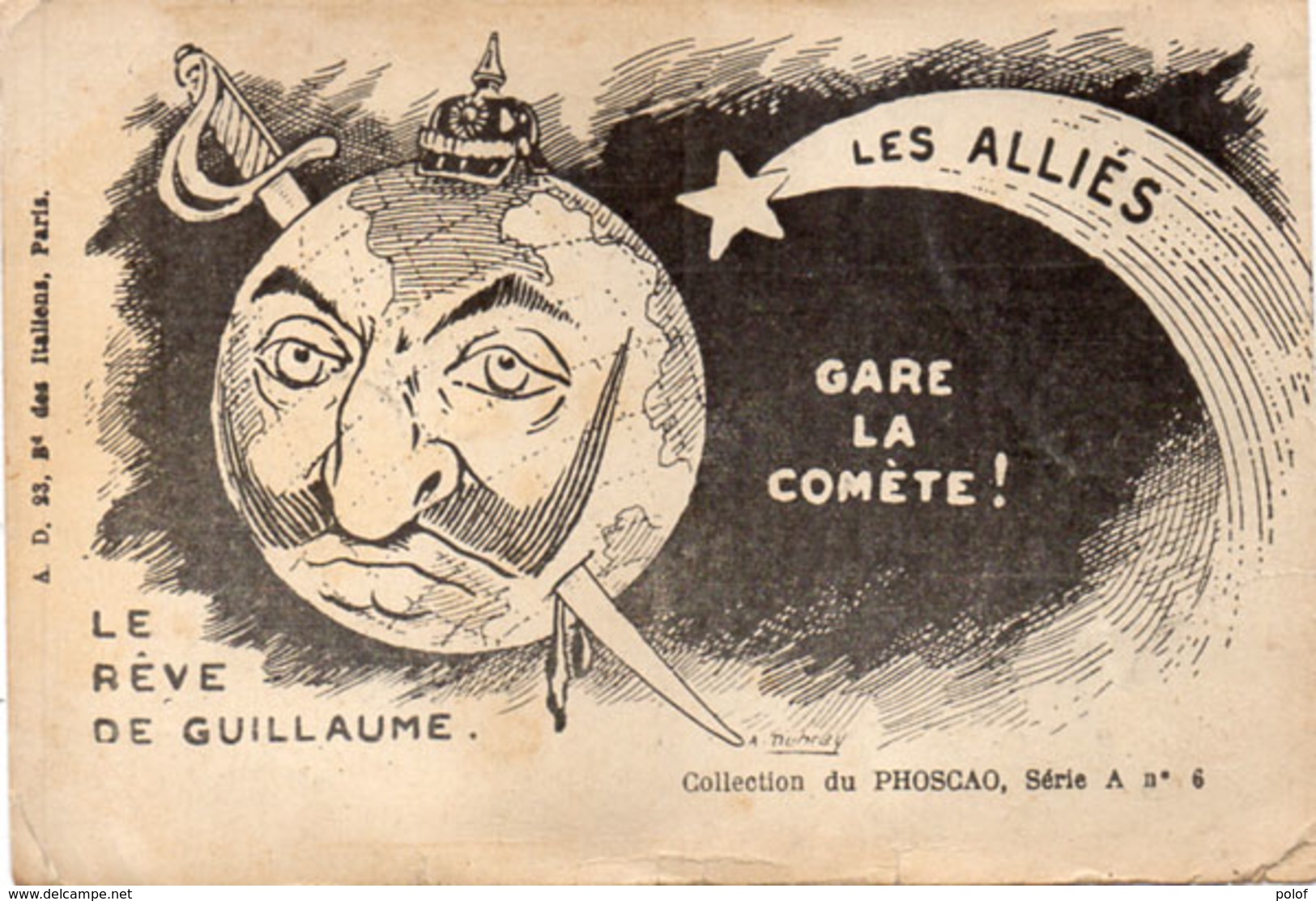 Le Reve De Guillaume - Gare La Comète - Les Alliés - Illustration Humoristique - Pub Phoscao   (93830) - Characters