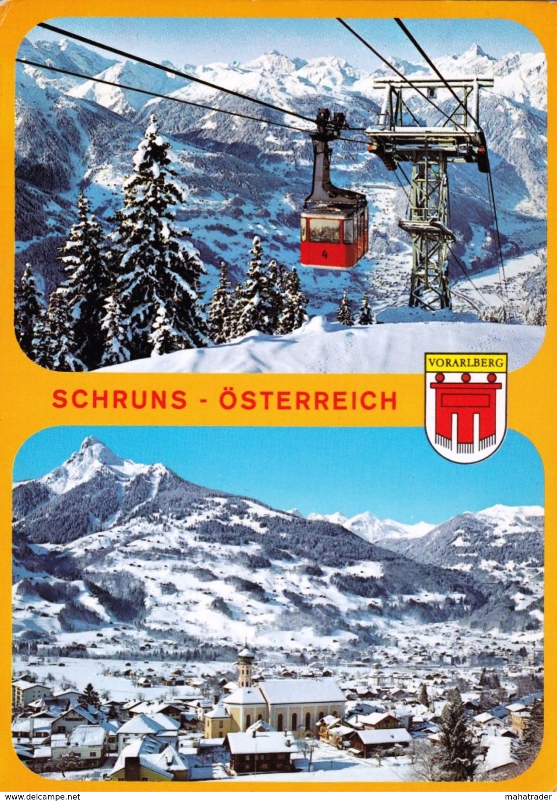 Austria Österreich - Schruns Alpenpark Montafon - Multi View Mehrbildkarte - Seilbahn Cable Car - Schruns
