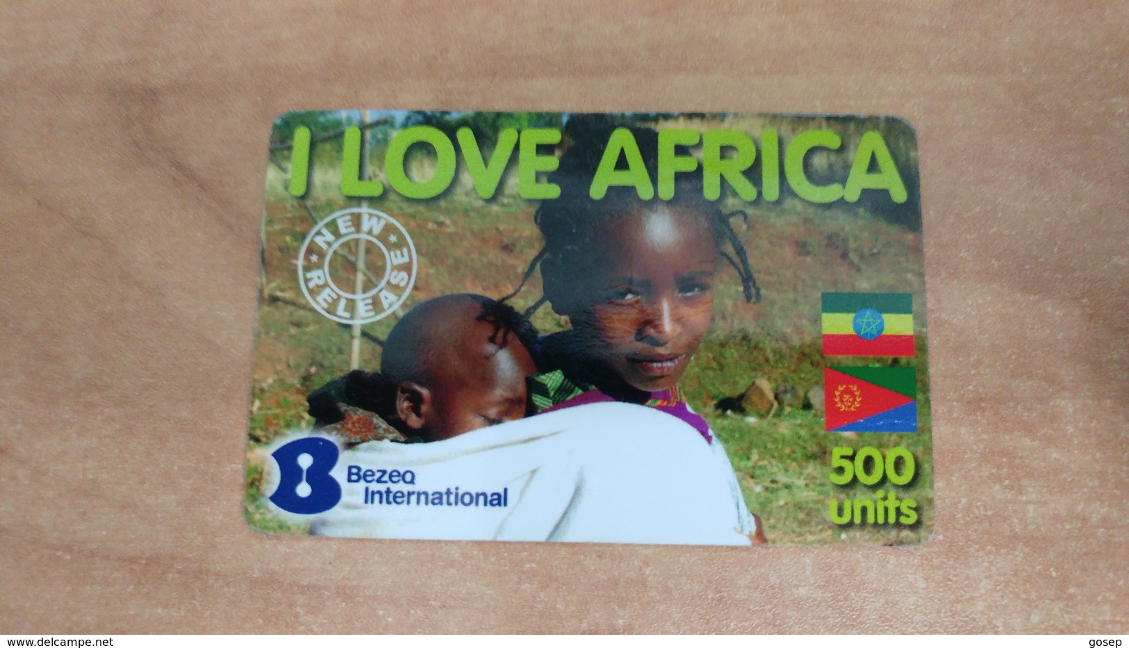 Israel-i Love Arfica-(2)-(31.10.11)-(500units)-(bezeq International-used Card - Central African Republic