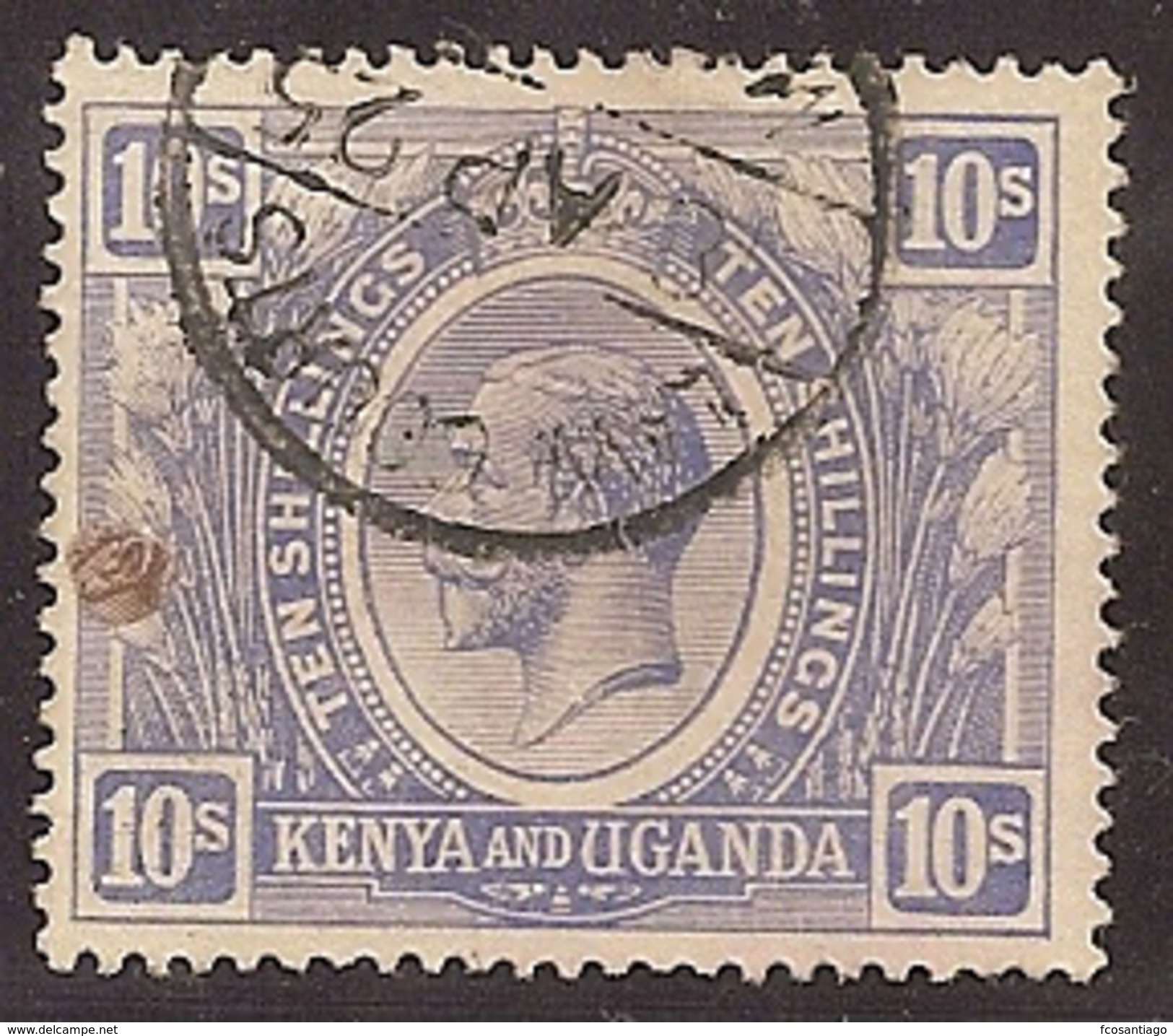 KENIA & UGANDA 1922/27 - Yvert #17 - VFU - Kenya & Ouganda