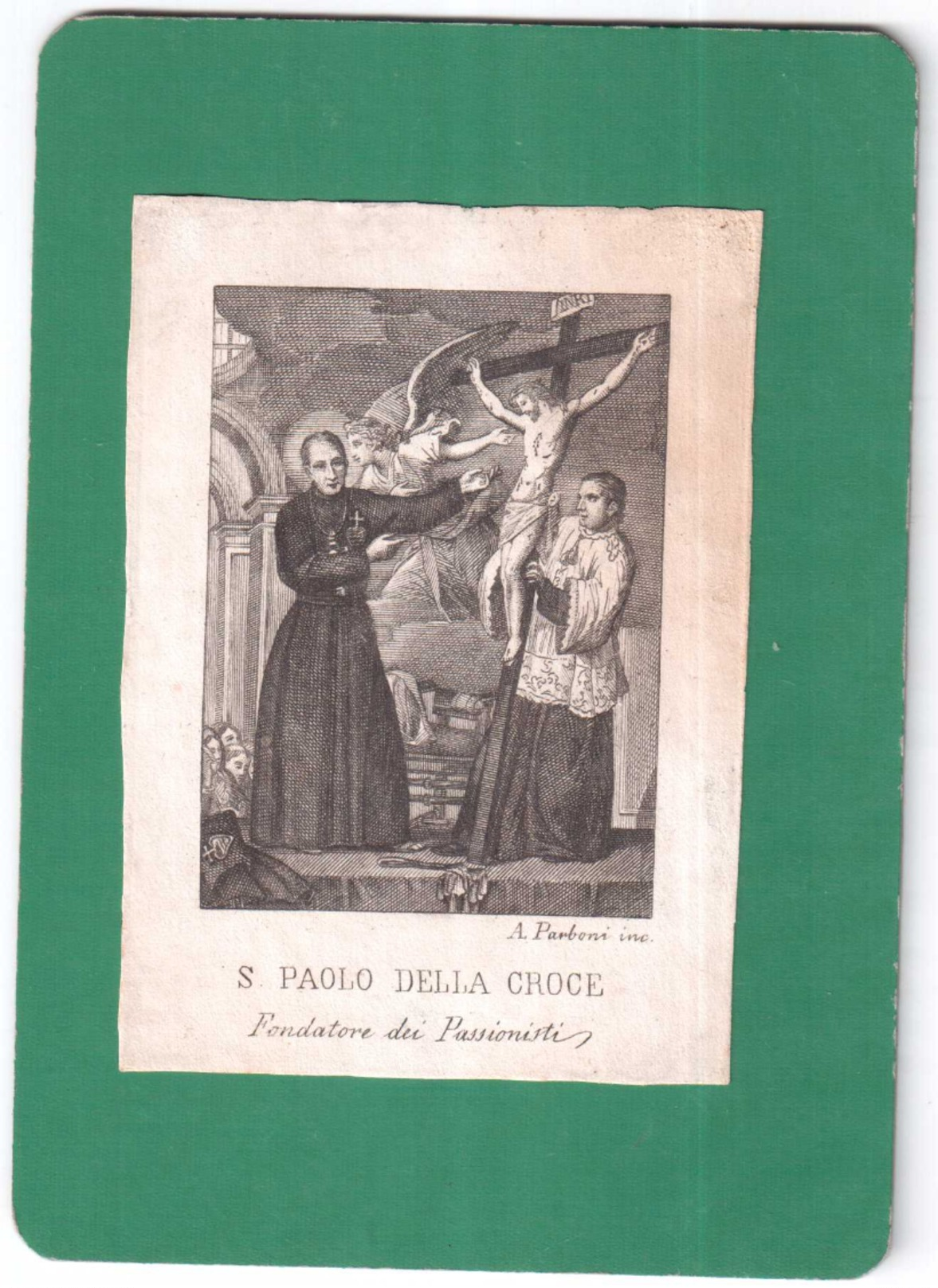 SANTINO HOLY CARD IMAGE PIEUSE S. PAOLO DELLA CROCE A PARBONI INC. 1700 1800 AREA ITALIANA - Religione & Esoterismo