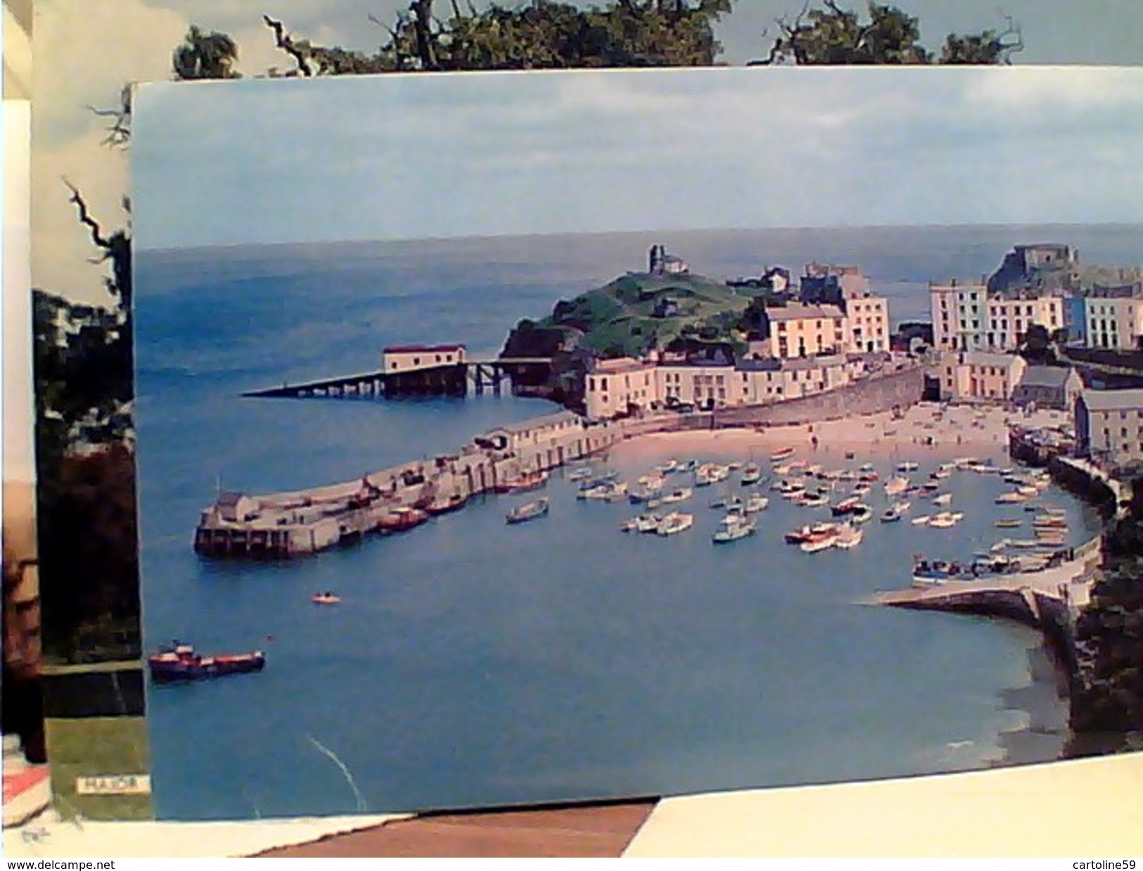 WALES  -THE HARBOUR FROM ROYAL LION HOTEL, TENBY V1968 FW9495 - Pembrokeshire