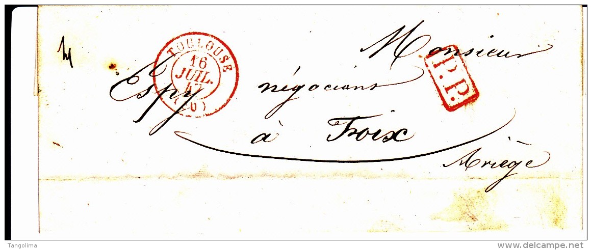 30 HAUTE GARONNE - TOULOUSE - 1847 - 1801-1848: Précurseurs XIX