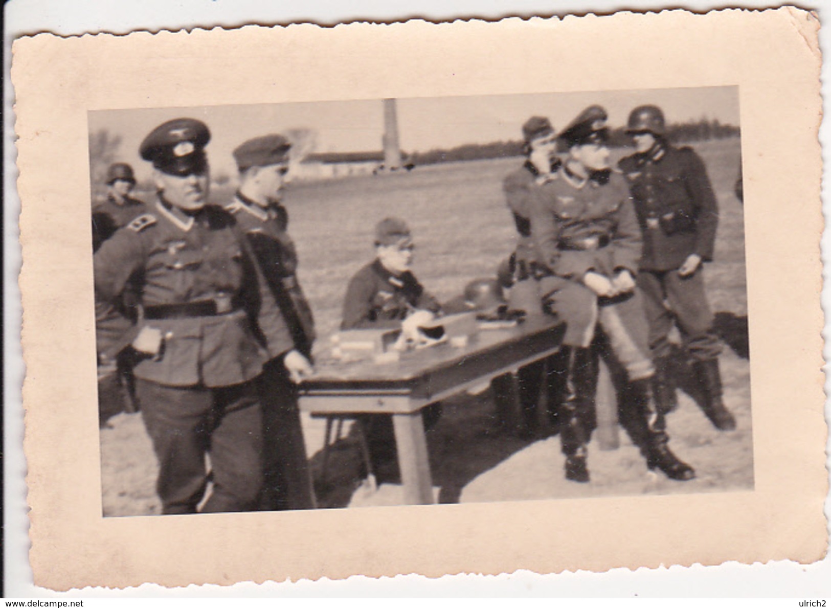 Foto Deutsche Soldaten Beim Scharfschießen - 2. WK - 9*5,5cm (26227) - War, Military