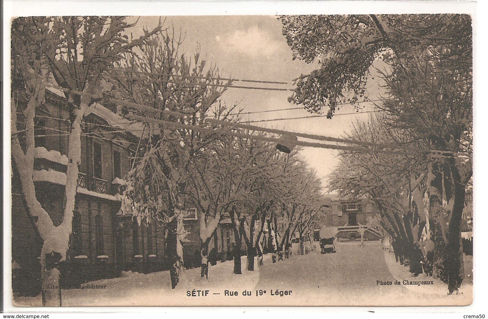 Algérie - Sétif - Rue Du 19e Léger. Sous La Neige. - Setif