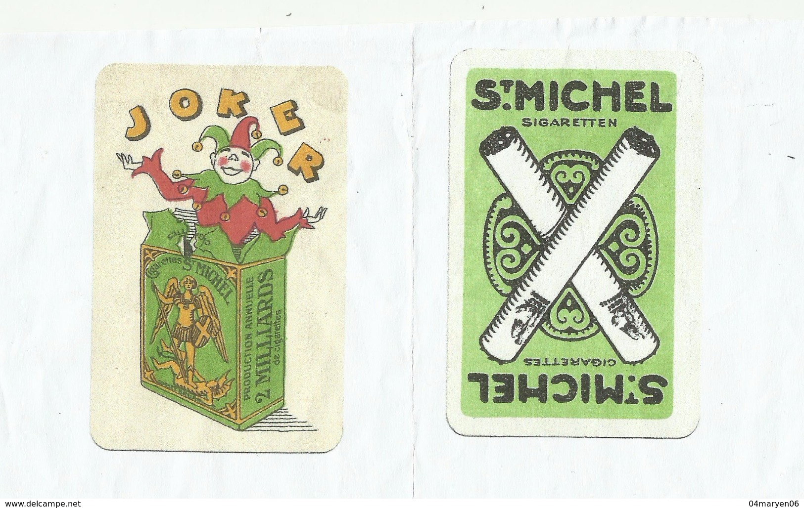 - **OUDE  VOLLEDIGE SPEELKAARTENBOEK , Met  1 JOKER  .*Sigaretten - "" ST.MICHEL "" - 54 Cartes