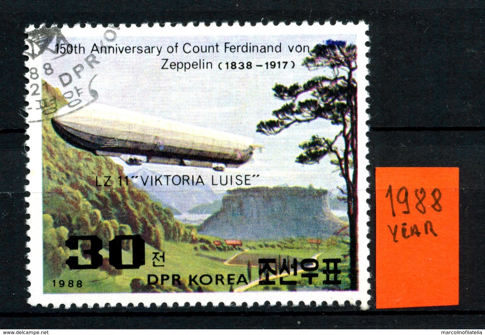 KOREA Del NORD - Year 1988 - Dirigibile - Airship - Usato - Used. - Corea Del Nord