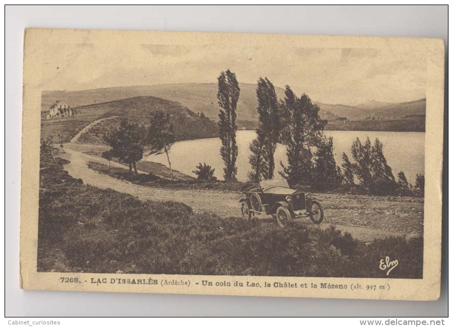 LAC D´ISSARLES (Ardèche) - Un Coin Du Lac - Le Chalet Et Le Mézeno - Automobile - Autres & Non Classés