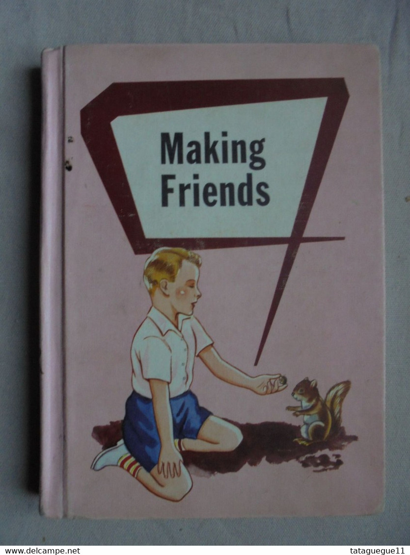 Ancien - Petit Livre De Lecture Illustré Pour Enfant - Making Friends - 1956 - Schoolboeken