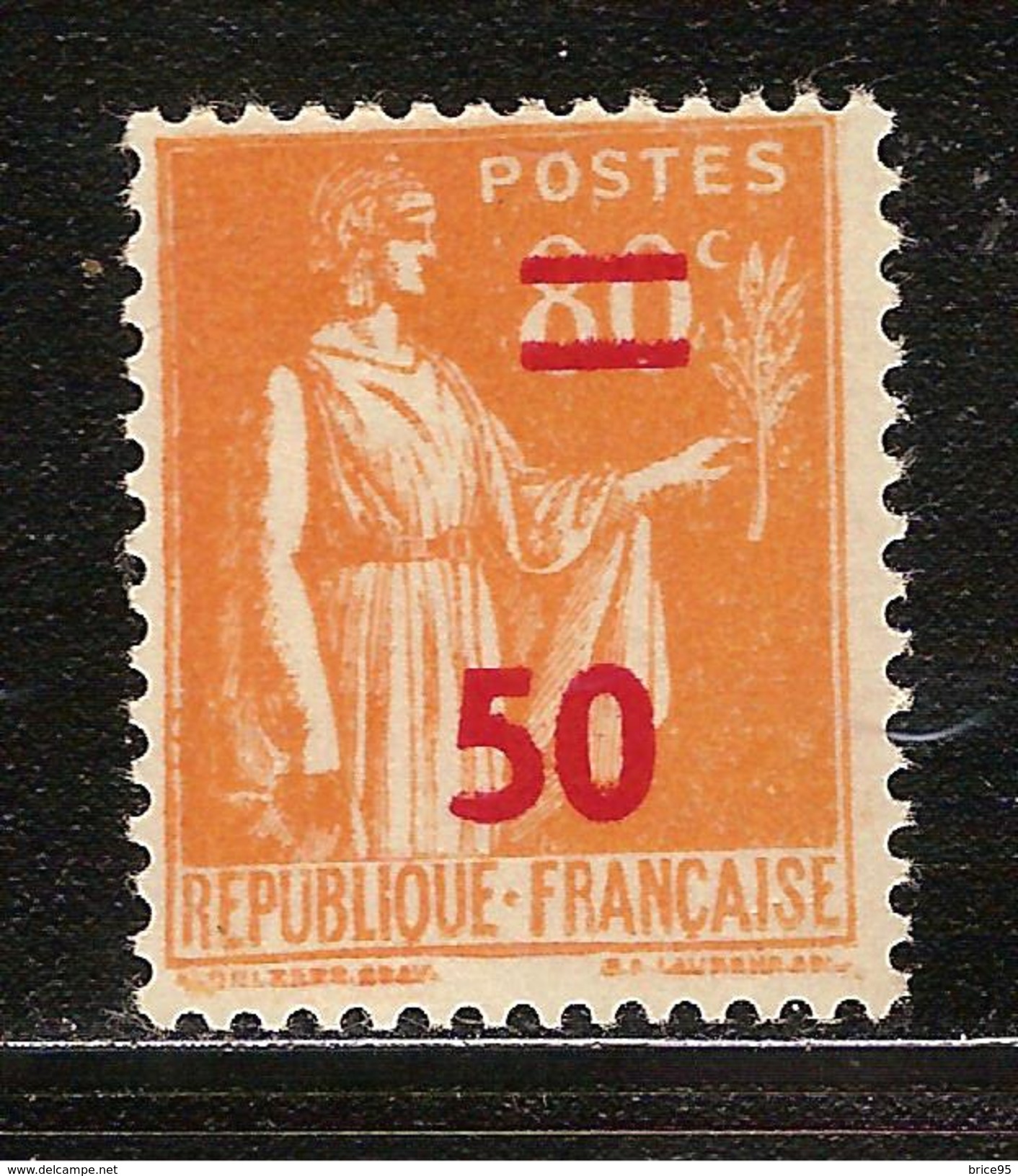 France Variété N° 481 ** Surcharge Recto Verso Et Décalée - Unused Stamps