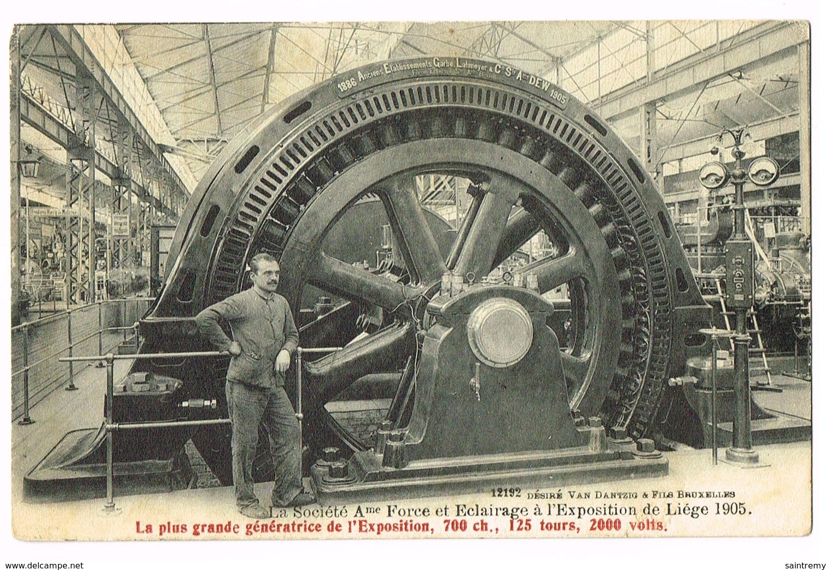 Préo Typo De Bruxelles En 1905 Pub Pour La Société Ame Force Et Eclairage Expo De Liège  (J63) - Roller Precancels 1900-09