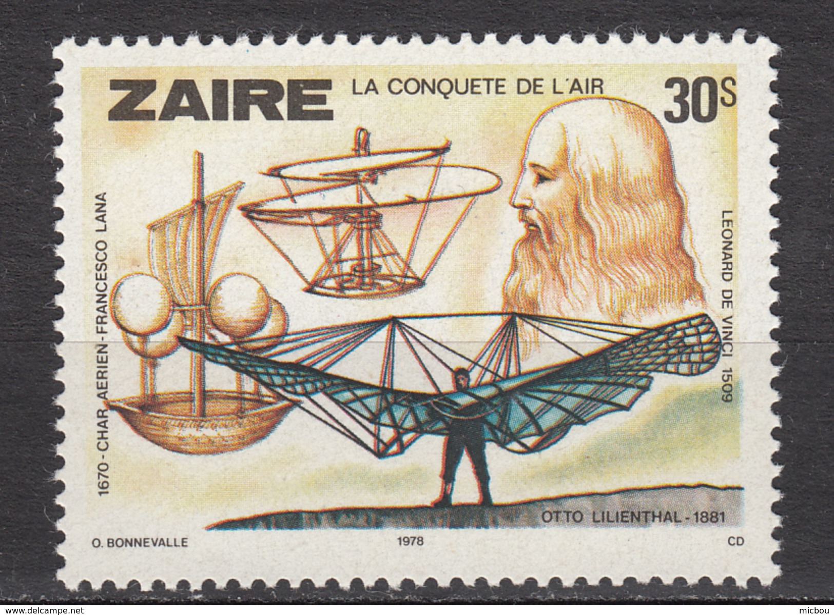 Zaire, Léonard De Vinci, Hélicoptère - Elicotteri