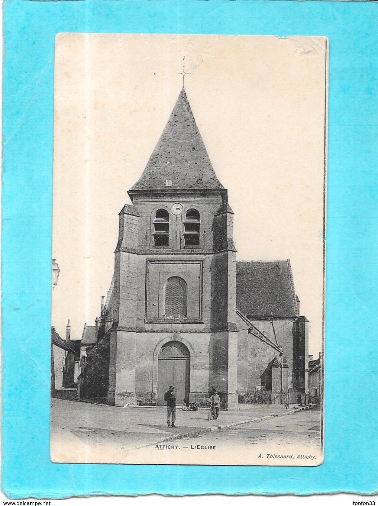 ATTICHY - 60 - Une Vue De L'Eglise - AUT -  CPA DOS SIMPLE - - Attichy