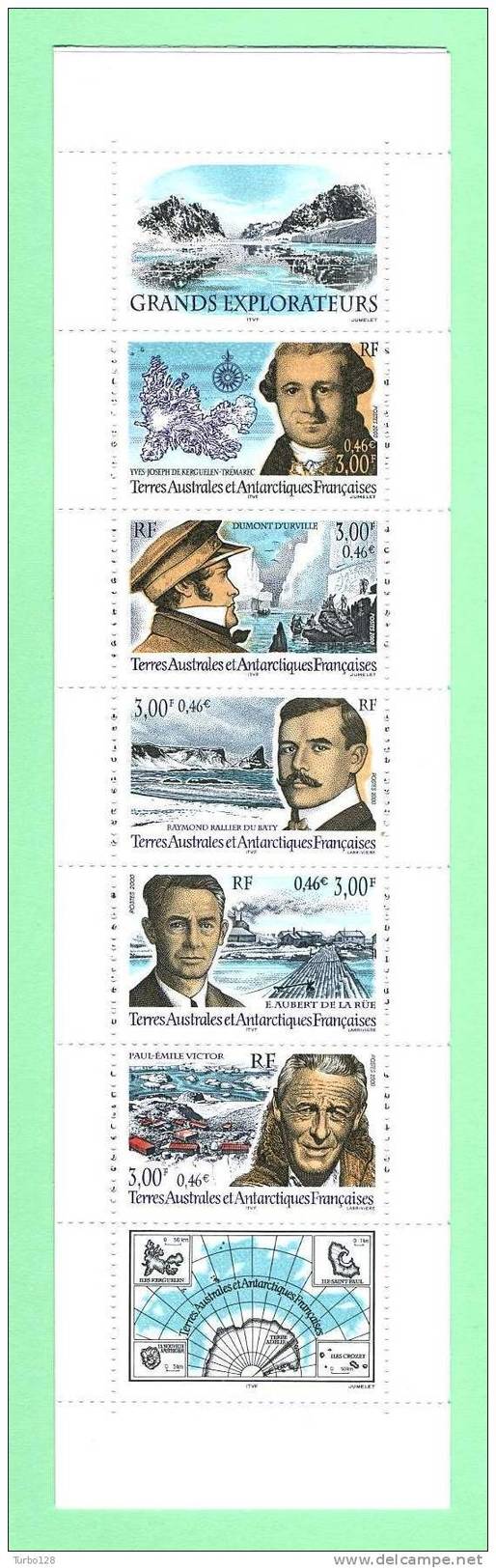 TAAF 2000 N° 273/277 Carnet Neuf ** = MNH Superbe Les Grands Explorateurs Bateaux Boats - Cuadernillos/libretas