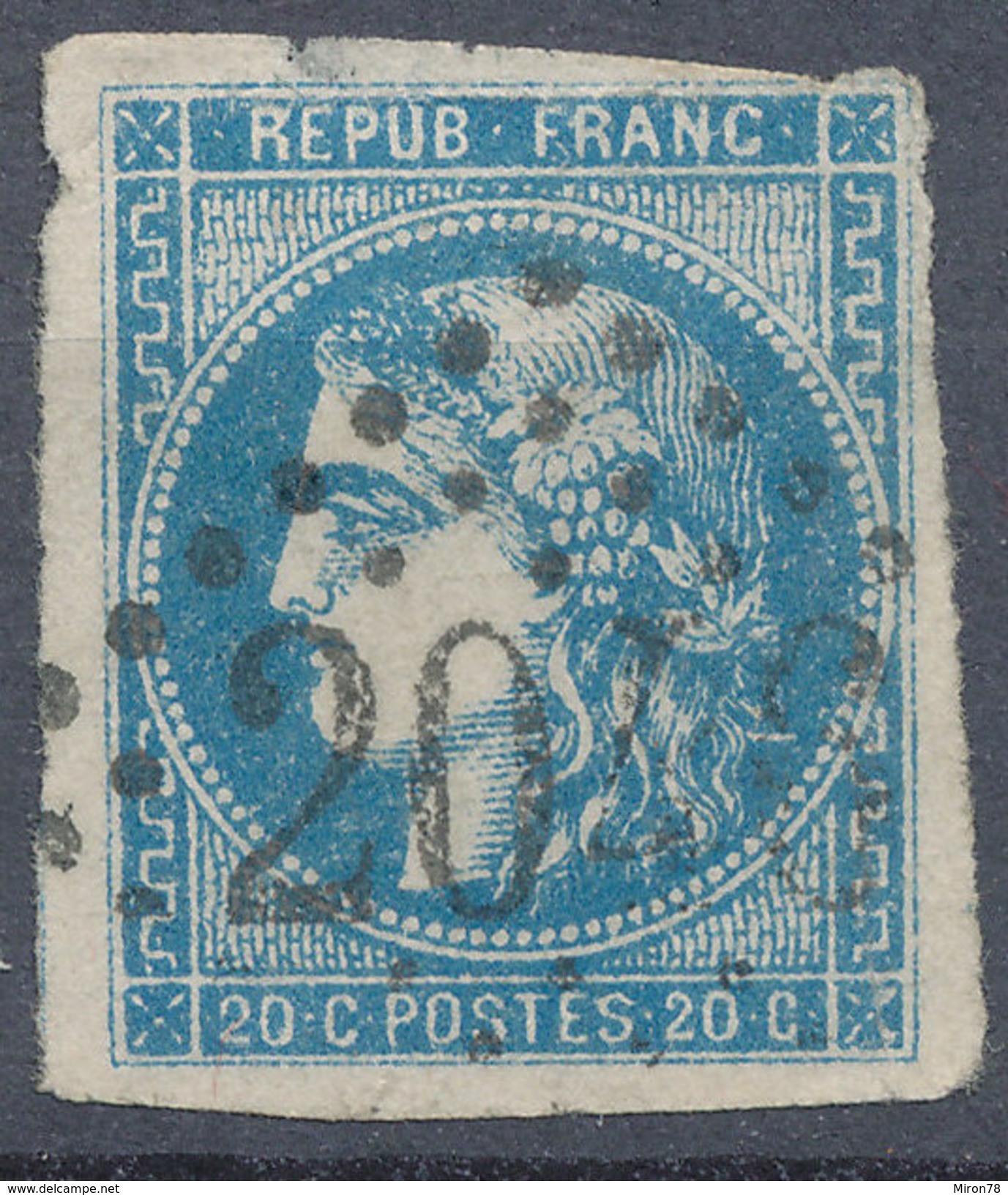 Stamp,Timbre  France 1870-71 Ceres 20c Imperf Used Lot5 - 1870 Bordeaux Printing