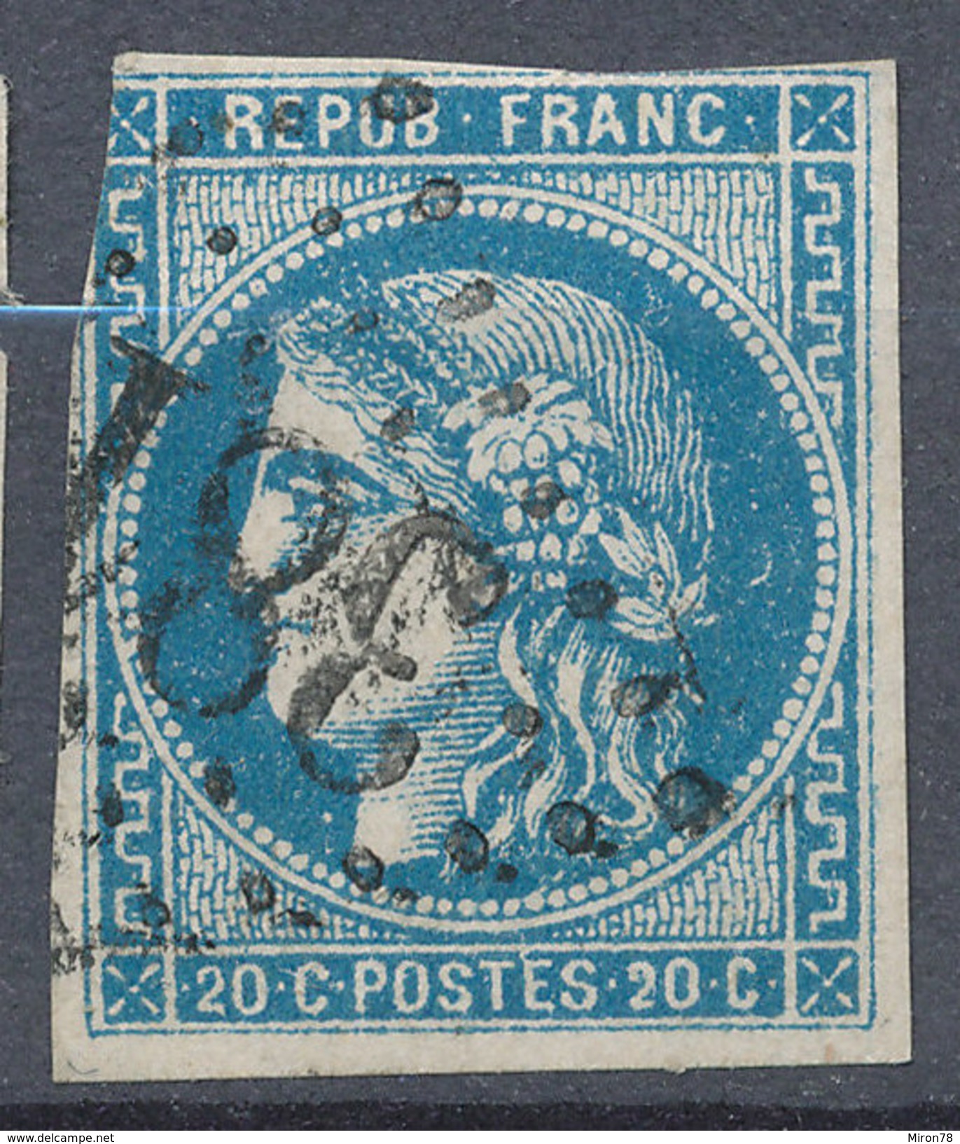 Stamp,Timbre  France 1870-71 Ceres 20c Imperf Used Lot17 - 1870 Bordeaux Printing