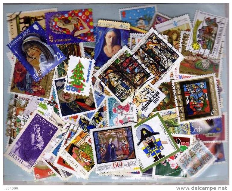 NOEL Lot De 50 Timbres Tous Differents Neufs Et Obliteres. Satisfaction Assurée - Christmas