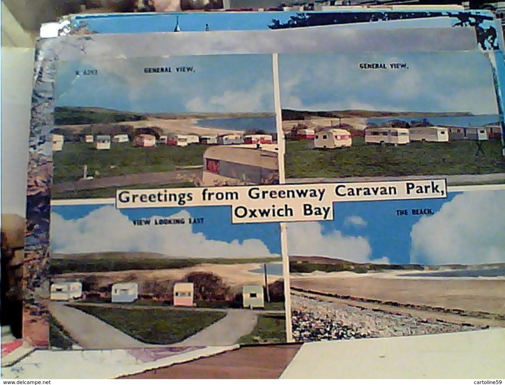 ENGLAND  WALES GREENWAY  CARAVAN PARK RULOTTE  OXWICH BAY E BEACH VB1963 FW9516 - Unknown County