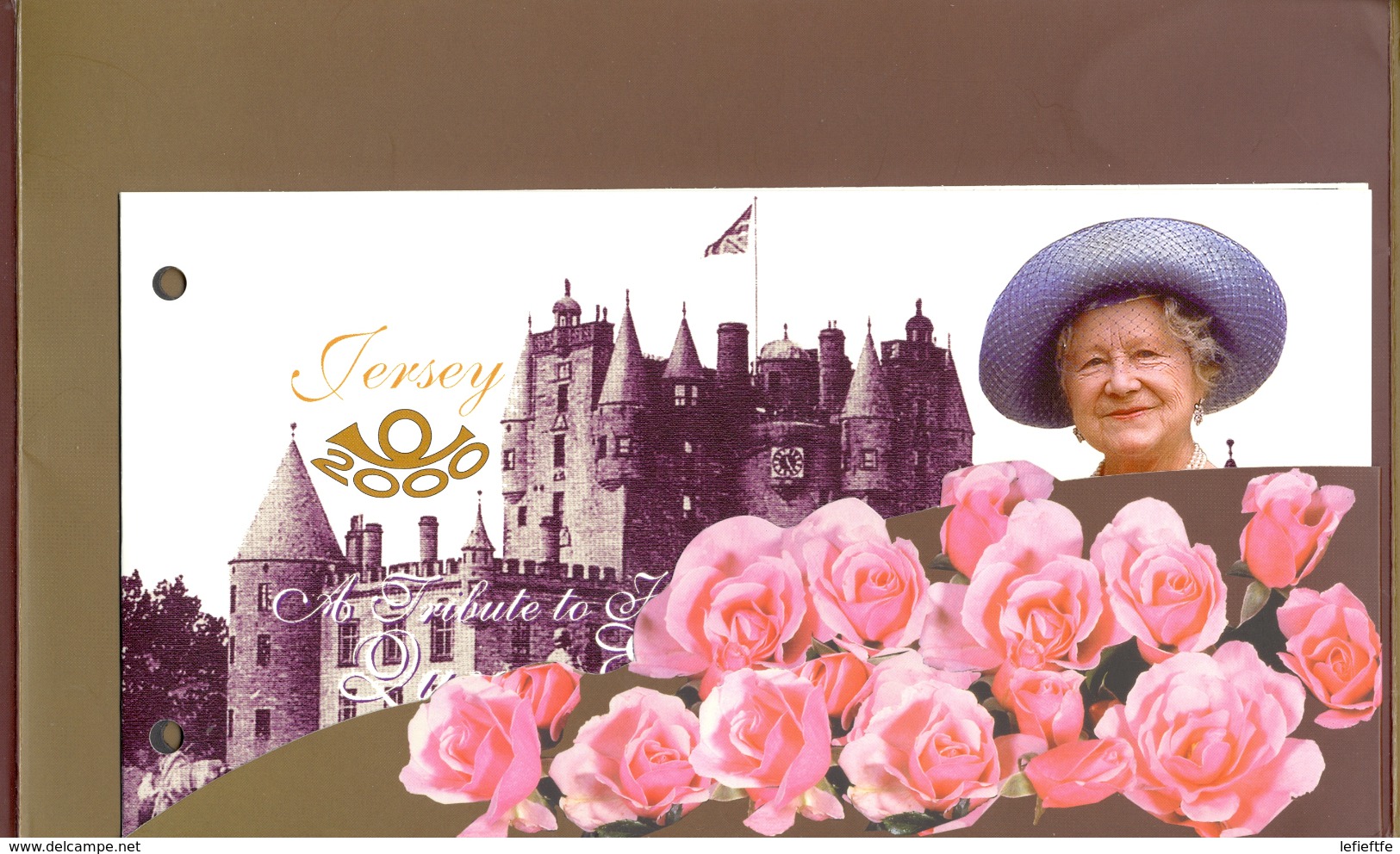 JERSEY - 2000 - Yt 948 Et 949 - Centenaire De La Reine Mère Elizabeth - En Pack De Présentation Richement Décoré - Jersey