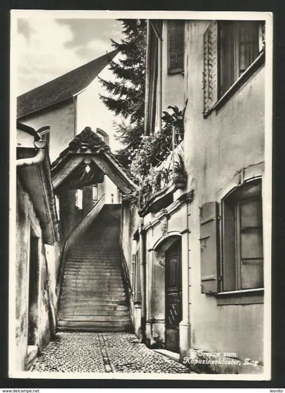 ZUG Treppe Zum Kapuzinerkloster Kapuziner Kloster 1956 - Zug