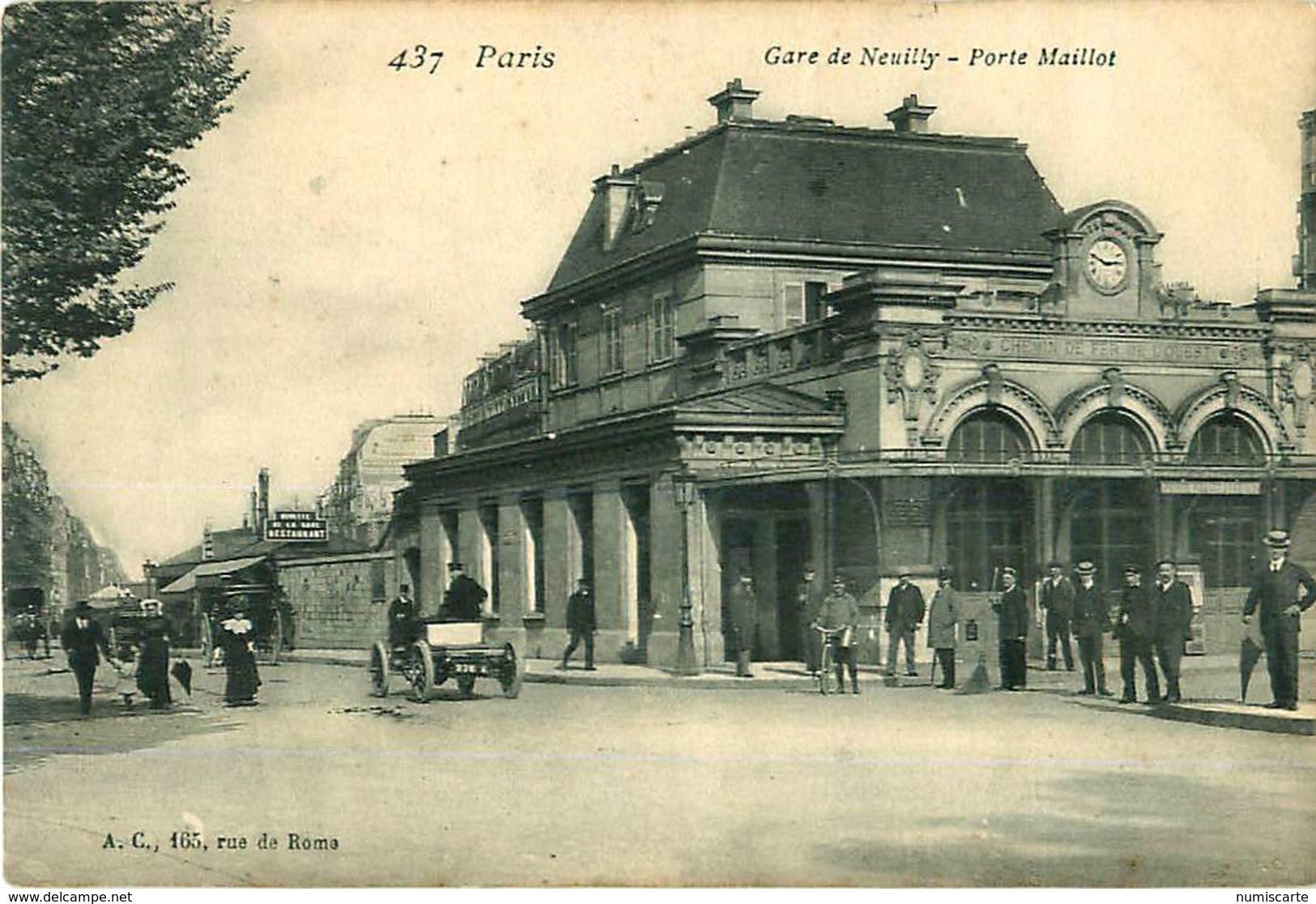 Cpa PARIS XVII - Gare De NEUILLY, Porte Maillot - Automobile - - Stations, Underground