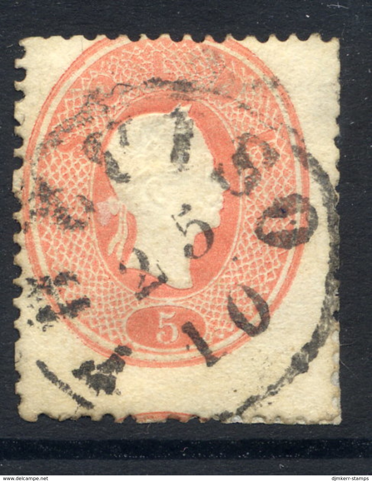 LOMBARDY VENETIA 1861 Franz Joseph 5 Soldi. Used  With Treviso Postmark. Michel 12 - Used Stamps