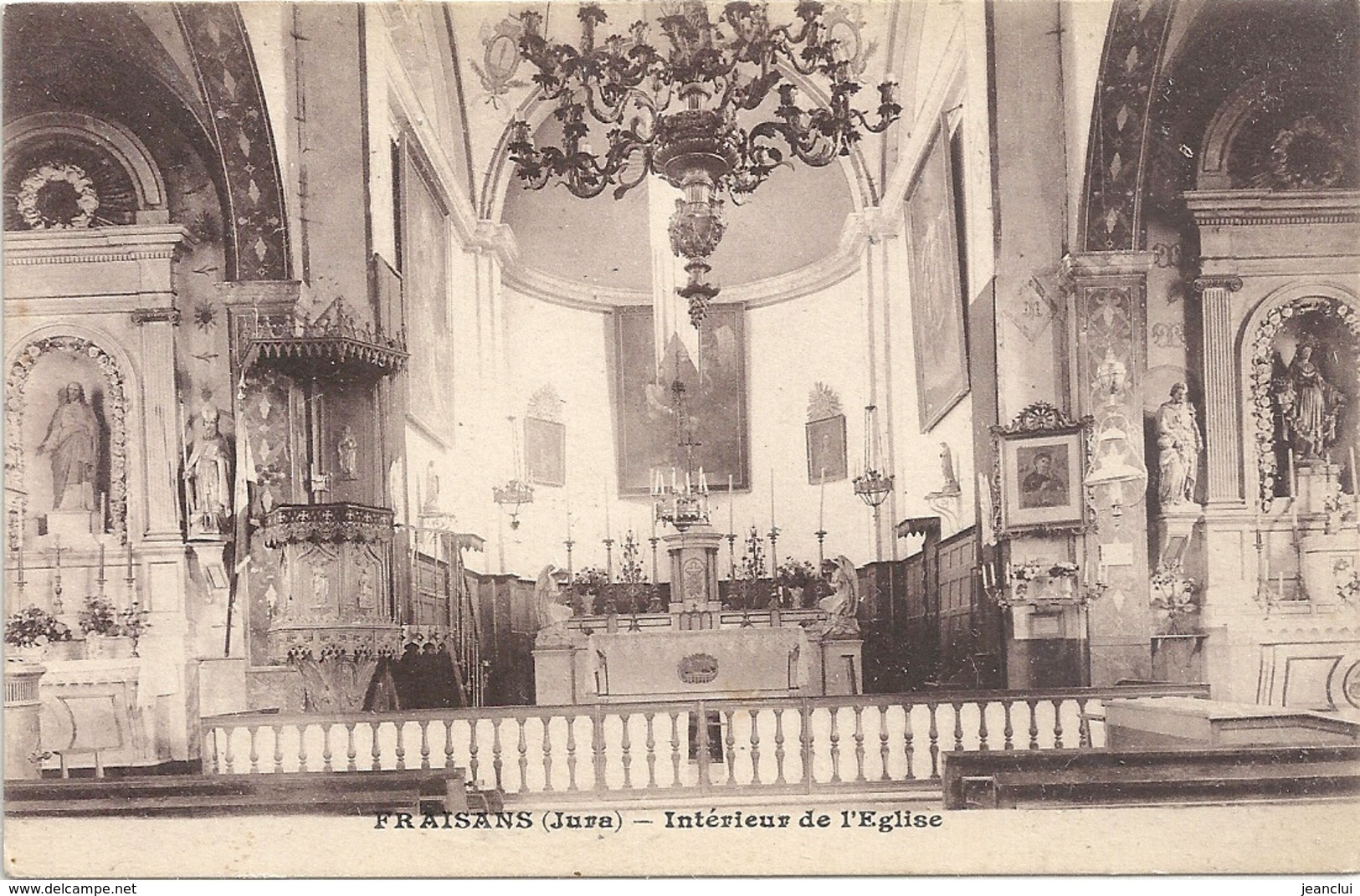 FRAISANS - INTERIEUR DE L'EGLISE . CARTE ECRITE AU VERSO - Autres & Non Classés