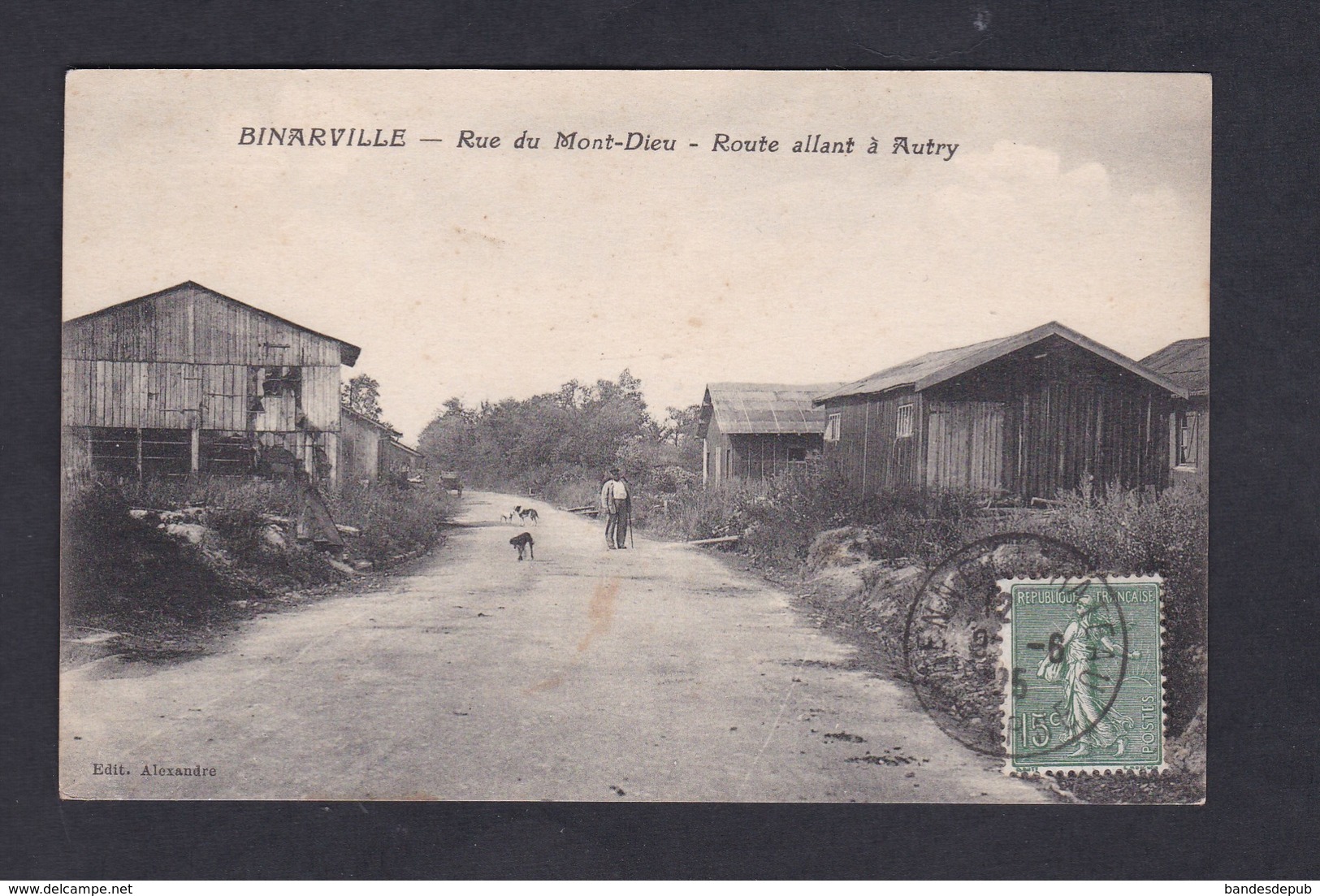 Binarville (51) - Rue Du Mont Dieu ( Ou Dieux ) - Route Allant à Autry (Ed. Alexandre) - Other & Unclassified