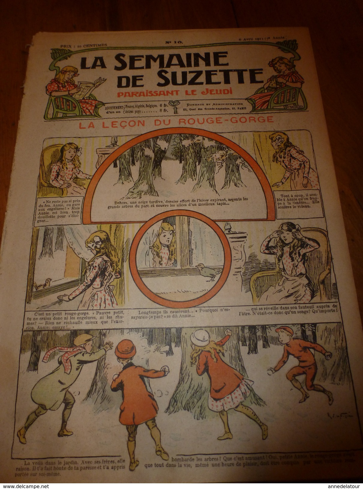 1911 (LSDS) :La Leçon Du Rouge-gorge ;  La MAISON Qui Marche ;Nombreux Dessins Signés D'illustrateurs; Etc - La Semaine De Suzette