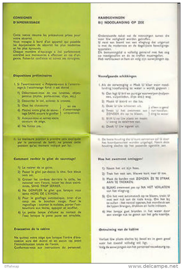 Sabena: Security On Board Pamphlet - Other & Unclassified