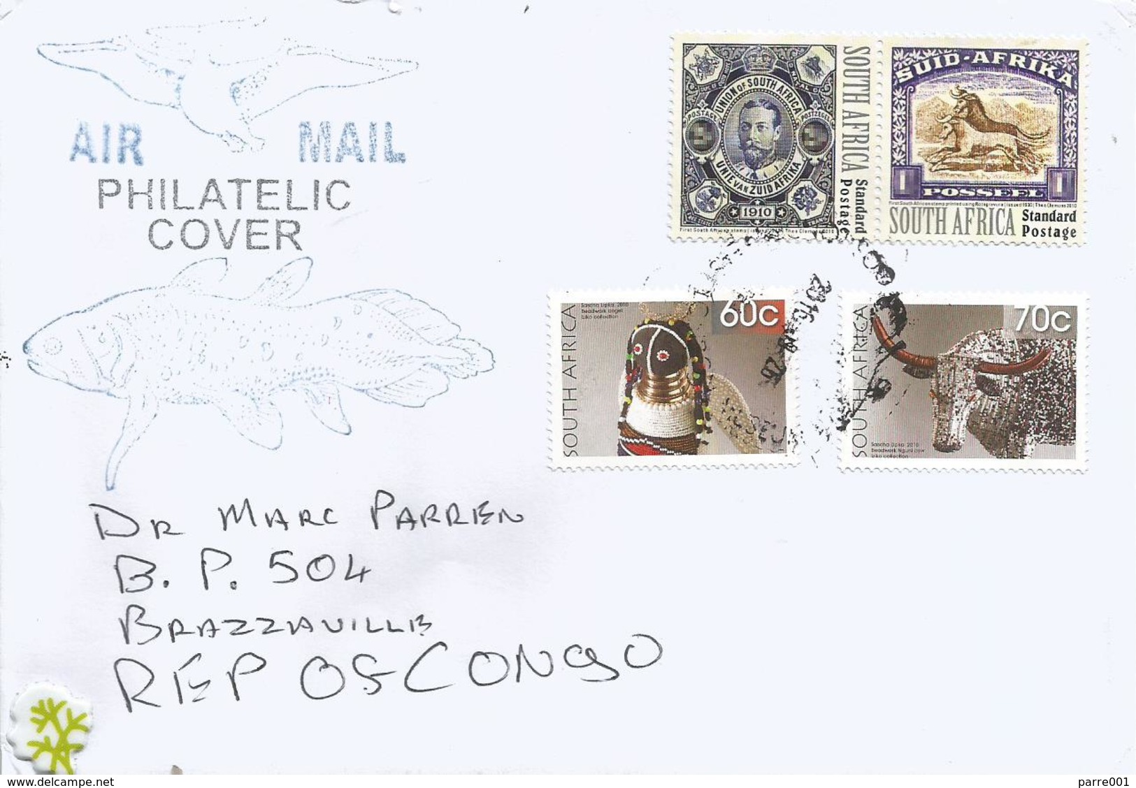 RSA South Africa 2016 Beacon Bay Stamps On Stamps Pearls Handicrafts Cover Via DRC - Briefe U. Dokumente