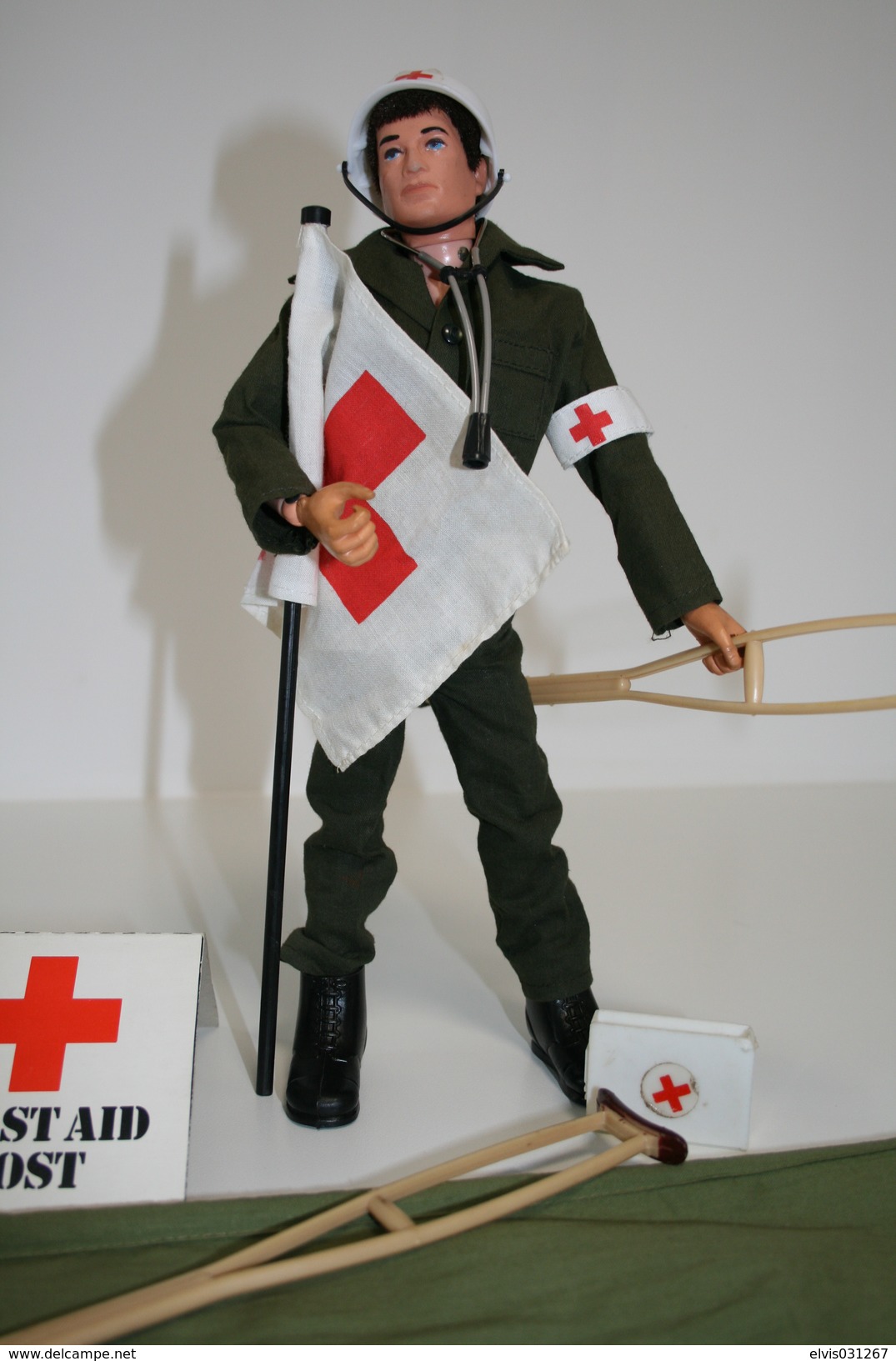 Vintage ACTION MAN : MEDIC - + LEAFLET - Original Hasbro 1970 - Palitoy - GI JOE - Action Man