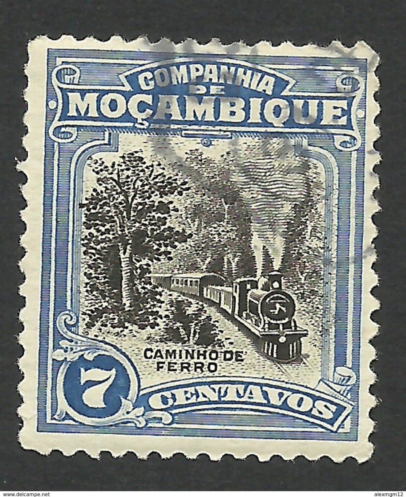 Mozambique Company, 7 C. 1923, Scott # 123, Used - Mozambique