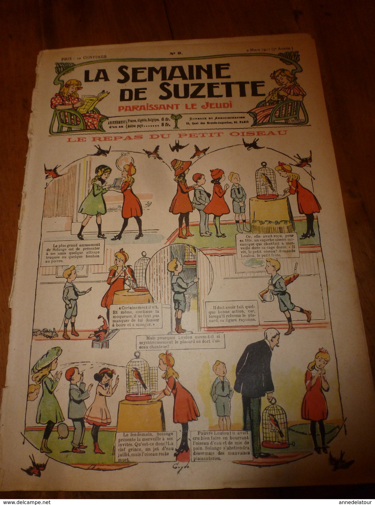 1911 LSDS :La Mule Du Docteur ; Calendrier Japonais ; Le Repas Du Petit Oiseau; Etc - La Semaine De Suzette