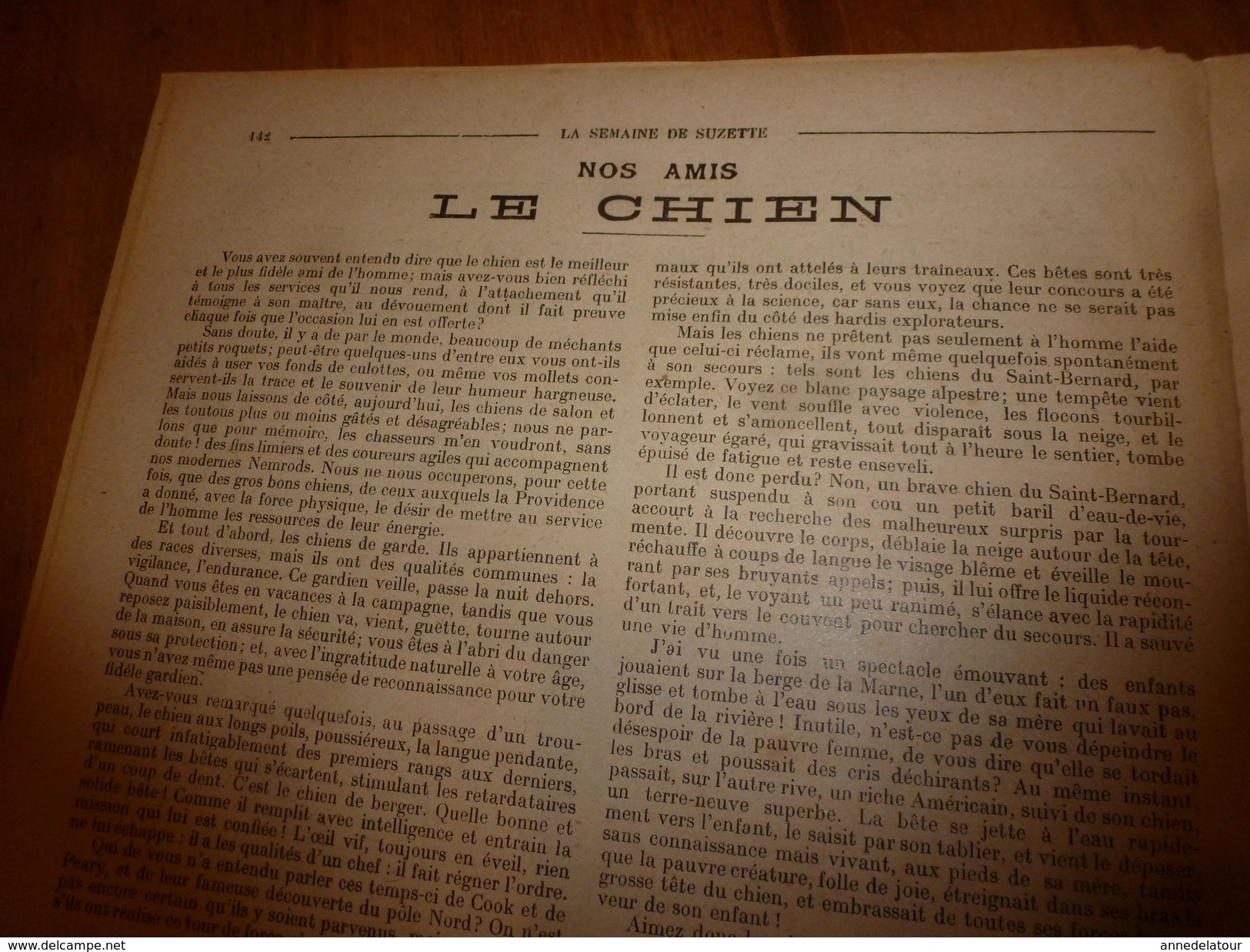 1911 LSDS : Odile et le bon ours; LE CHIEN,notre meilleur et fidèle ami (Saint-Bernard, etc)....