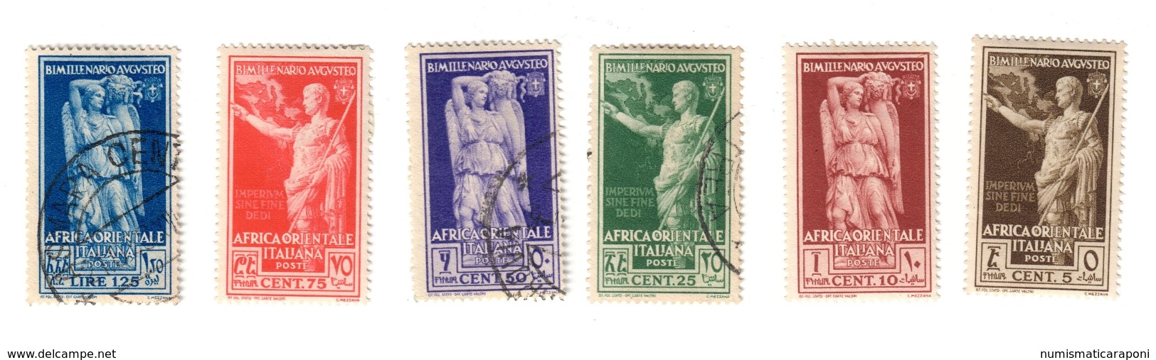 Africa Orientale Italiana 1938 Serie 3 Bimillenario Di Augusto Mista Linguellata Usati COD.FRA.944 - Africa Orientale Italiana